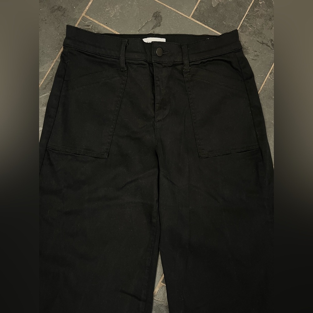 Evereve Beth in black cropped wide leg pants Jeans - Picture 5 of 6